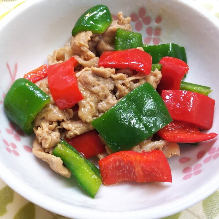 豚こまとピーマンの焼肉のたれ炒め